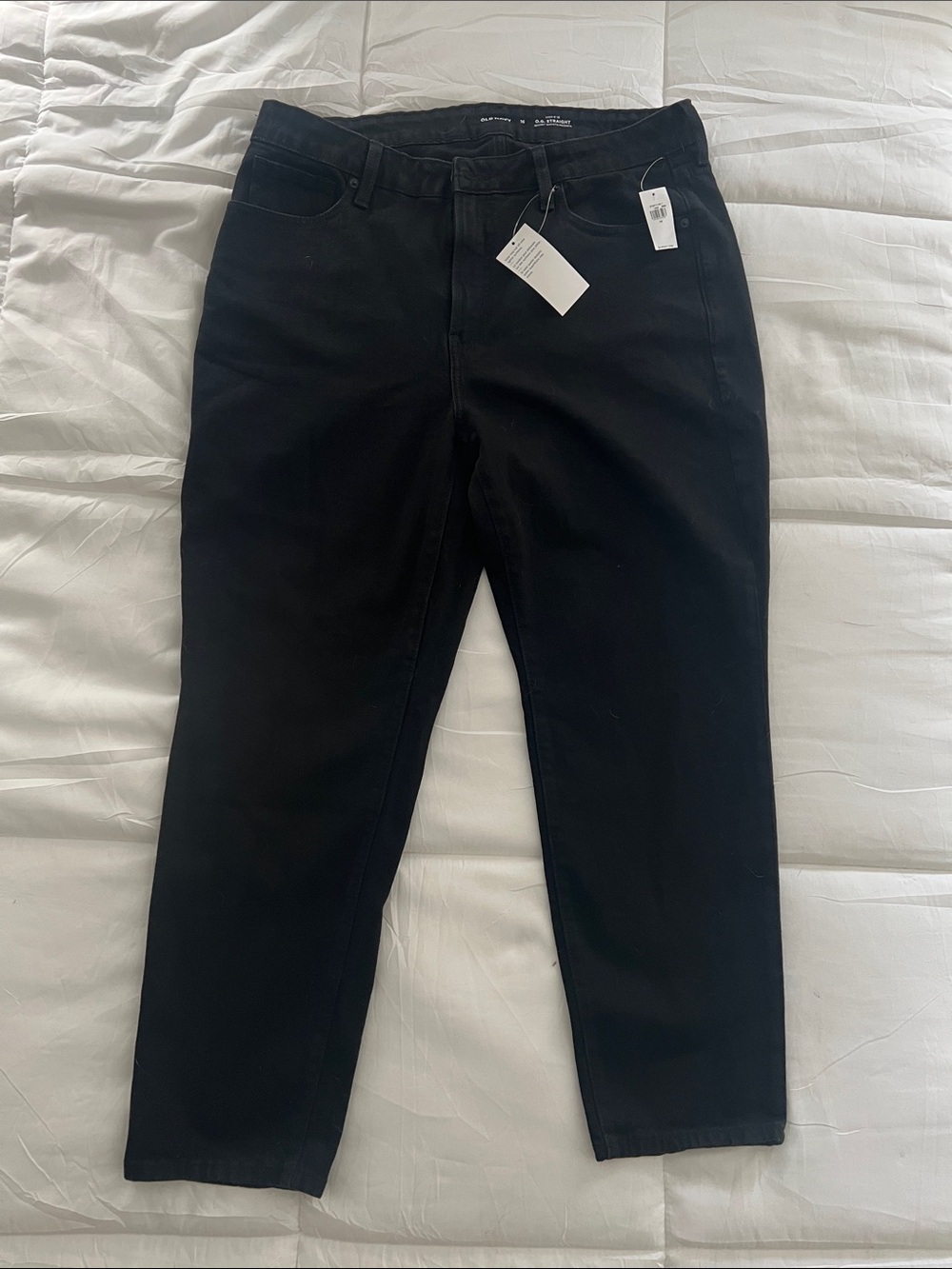 Old Navy OG High Rise Black Straight-Leg Jeans Size 16